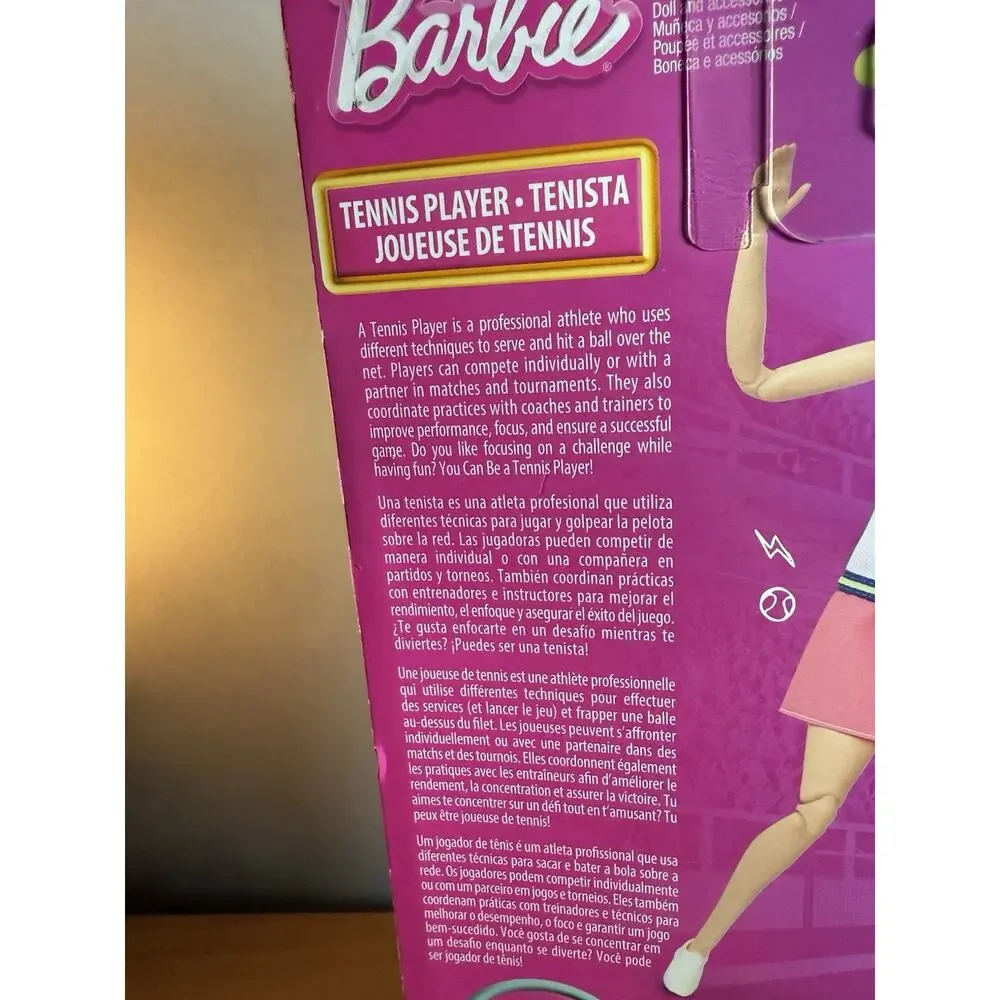 MATTEL Barbie Doll & Accessories, Career Tennis Player Doll HKT73 NRFB